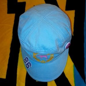Rare Vintage Victorias Secret PINK hat with Pin, Light Blue